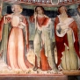 Pianezza San Pietro Abside, fascia bassa, monofora destra, 4 santi probabilmente gli Evangelisti, non completati