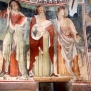 Pianezza San Pietro Abside, fascia bassa, 4 santi e Madonna del Latte su piedritto destra dell'arco trionfale