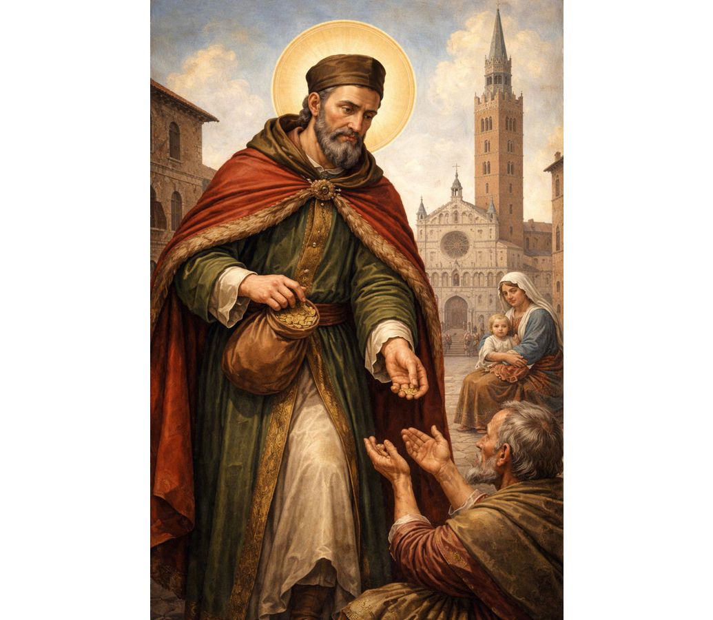 Sant'Omobono - - Libera interpretazione iconografica di Sant’Omobono Sant'Omobono - - Libera interpretazione iconografica di Sant’Omobono