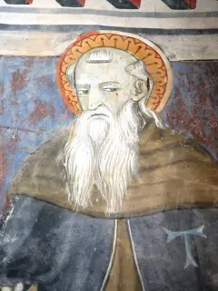 Sant'Antonio Abate dettaglio - Cappella o Chiesa di San Salvatore a Macra