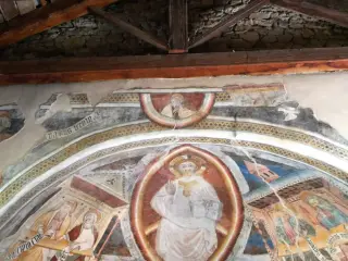 Affreschi catino absidale - Cappella o Chiesa di San Salvatore a Macra