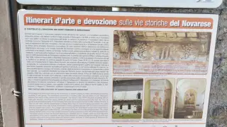 Pannello illustrativo - Resti Chiesa Monastica di Santi Fabiano e Sebastiano a Fontaneto d'Agogna