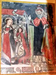Affresco Annunciazione - Chiesa di San Leone a Manta