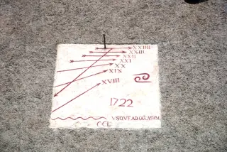 Orologio solare - Parrocchiale di San Massimo a MarmoraFrazione Parrocchia