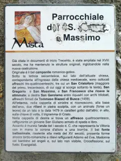 Pannello illustrativo - Parrocchiale di San Massimo a MarmoraFrazione Parrocchia