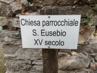 Pannello illustrativo - Chiesa di Sant'Eusebio a MelleFrazione Santeusebio
