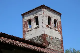 Campanile - Chiesa-oratorio della Santissima Trinità a Momo