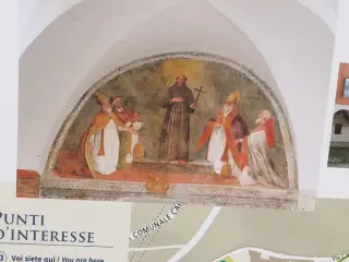 Affreschi dal pannello illustrativo - Ex Convento di Santa Maria delle Grazie o di Nostra Donna a MondovìFrazione Piazza