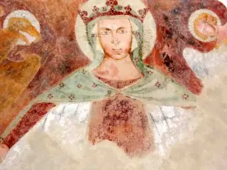 Catino absidale - Maria in Maestà, particolare - Cappella di San Bernolfo a Mondovì