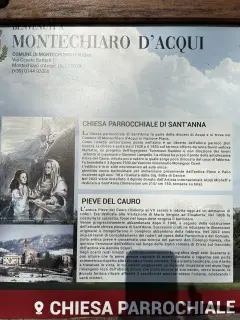 Pannello illustrativo - Chiesa di Sant'Anna e Pieve del Cauro a Montechiaro d'AcquiFrazione Piana