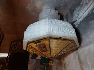 Fonte battesimale del 1567 - Parrocchiale di San Michele Arcangelo a Montemale di Cuneo