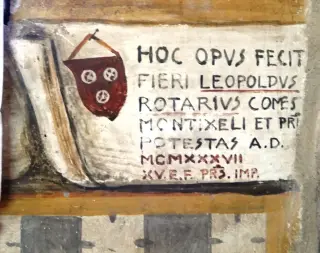 Scritta del 1937 - Cappella di San Ponzio a Monticello d'Alba