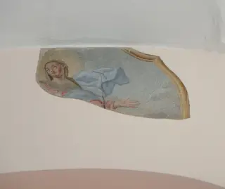 Maria Assunta sull'arco trionfale - Chiesa di Santa Maria Assunta di Caristo a BorgomaneroFrazione Santa Cristina