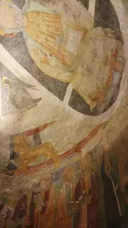 Pntocratore e simboli degli evangelisti - Cappella del Ricetto o di Sant'Evasio a Oglianico