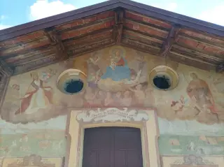 Affreschi in facciata - Oratorio di San Donato a Oleggio
