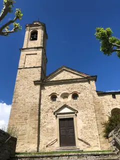 Facciata e campanile - Pieve o Santuario o Chiesa della Madonna del Carmine a Prunetto