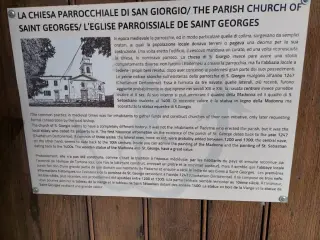 Pannello illustrativo - Parrocchiale di San Giorgio a Paderna