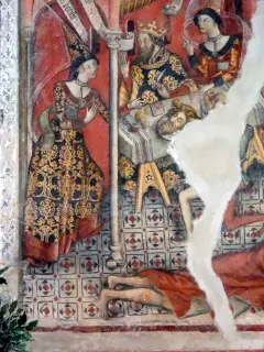 Affresco dettaglio - Chiesa di San Giovanni Battista o Madonna del Carmine a Piasco