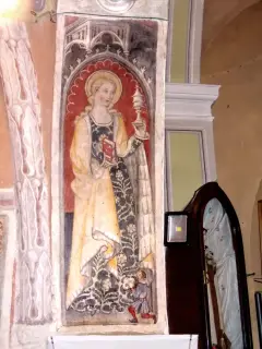 Arco trionfale, Santa Maria Maddalena ed implorante - Chiesa di San Giovanni Battista o Madonna del Carmine a Piasco