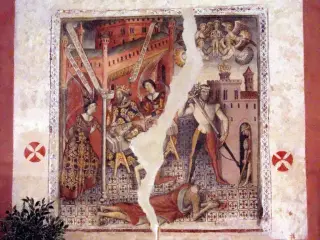 Affresco - Chiesa di San Giovanni Battista o Madonna del Carmine a Piasco