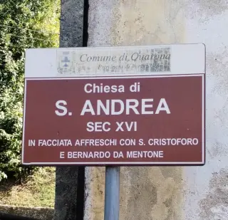 Pannello illustrativo - Chiesa di Sant'Andrea a QuaronaFrazione Valmaggiore