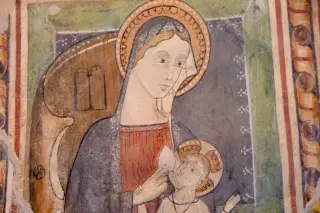 Madonna del latte - Chiesa Cimiteriale di Santa Maria Assunta o dei Morti a Marentino