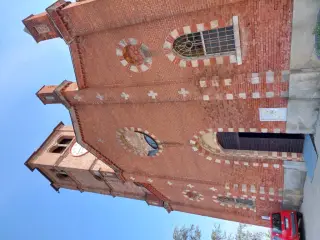 Facciata e campanile - Parrocchiale di San Dalmazzo e Santa Marta a Masio