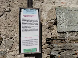 Pannello illustrativo - Oratorio di San Giovanni Battista il Vecchio alla Piana a RossaFrazione Piana