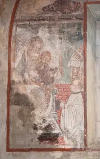 Madonna col Bambino e offerente - Parrocchiale dei Santi Vito e Modesto a San Pietro MosezzoFrazione Mosezzo