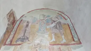 Affresco del battesimo - Battistero di San Ponso a San Ponso