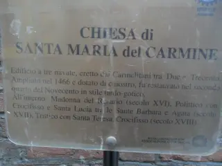 Pannello Illustrativo - Chiesa di Santa Maria del Carmine a Alessandria