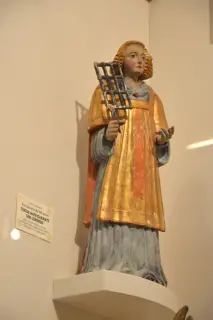 Statua San Lorenzo XVII secolo - Parrocchiale di San Brizio a Avise