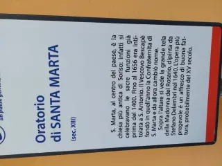 Pannello illustrativo. - Oratorio di Santa Marta a Soriso