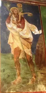 San Cristoforo e Gesù Bambino - Chiesa di Sant'Antonio Abate a Mombaruzzo