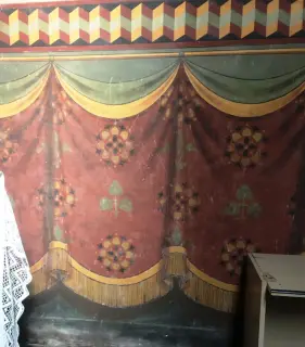 Velario, dettaglio - Chiesa di Sant'Antonio Abate a Mombaruzzo