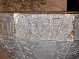 Fonte battesimale (TERRE) M° CCCCLXI - Parrocchiale di San Giovanni Battista a Valmala