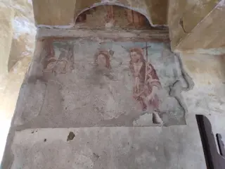 Tracce di affresco - Oratorio dell' Annunziata a Vanzone con San Carlo
