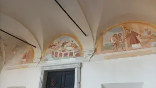 Affreschi del portico - Chiesa di San Lorenzo a Vaprio d'Agogna