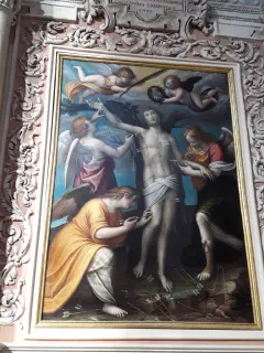 Martirio di San Sebastiano di Orsola Caccia - Chiesa di San Francesco a Moncalvo