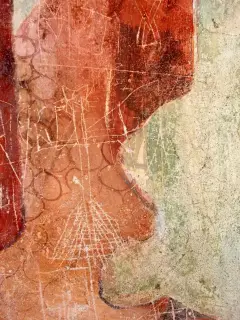 Graffiti, particolare - Cappella di San Bernardo di Clairvaux o delle Forche a MondovìFrazione Ferrone