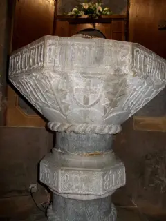 Fonte battesimale - PATREM OMNIPOT - Parrocchiale di Sant'Ambrogio a Cuneo