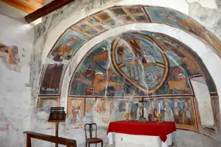 Catino absidale affrescato - Cappella di San Massimo a Challand-Saint-VictorFrazione Viran