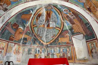 Pantocratore, San Matteo e San Giovanni - Cappella di San Massimo a Challand-Saint-VictorFrazione Viran