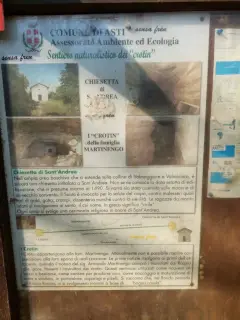 Pannello illustrativo - Cappella di Sant'Andrea a AstiFrazione Valmaggiore