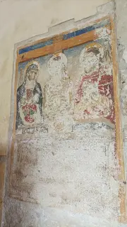 Tracce di afreschi - Pieve di Santa Maria in Bredolo a MondovìFrazione Breolungi