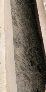 Dettaglio parte originale bassa del campanile - Parrocchiale di San Biagio a Doues