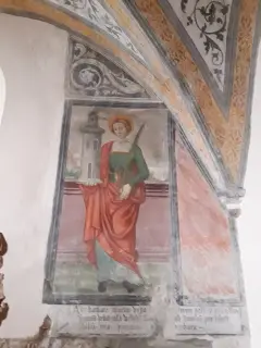 Affresco Santa Barbara - Certosa  1515 a Avigliana