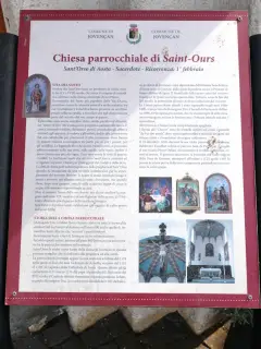 Pannello illustrativo - Parrocchiale di Sant'Orso a JovençanFrazione Les Adams