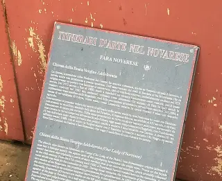 Pannello informativo - Chiesa della Beata Vergine Addolorata a Fara Novarese