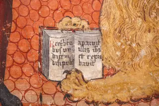 Dettaglio Leone San Marco - Oratorio di Sant'Antonio Abate a BrionaFrazione Orcetto